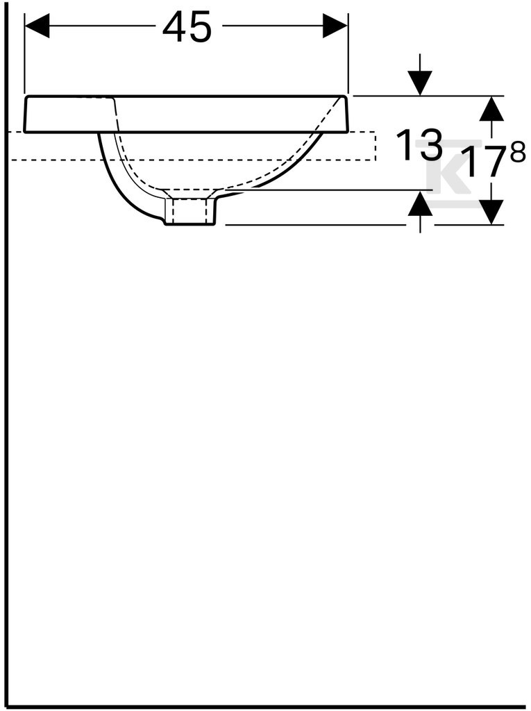 Variform Umywalka wpuszczana w blat, - 500.740.00.2