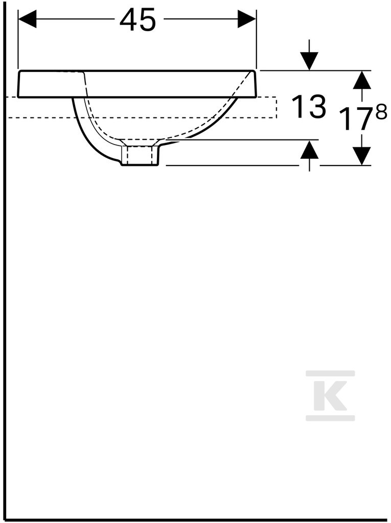 Variform Umywalka wpuszczana w blat, - 500.740.01.2