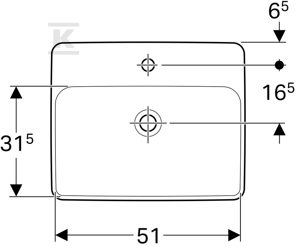 Variform Umywalka wpuszczana w blat, - 500.742.00.2