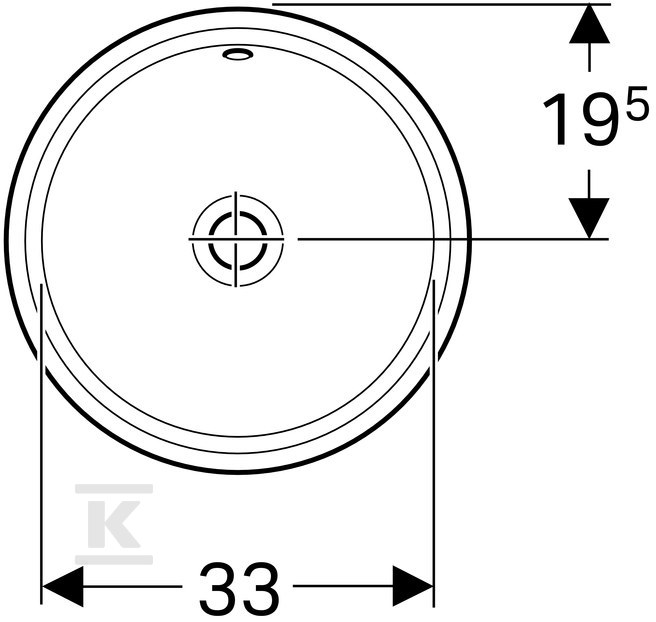 Variform Umywalka podblatowa, okrągła, - 500.744.00.2