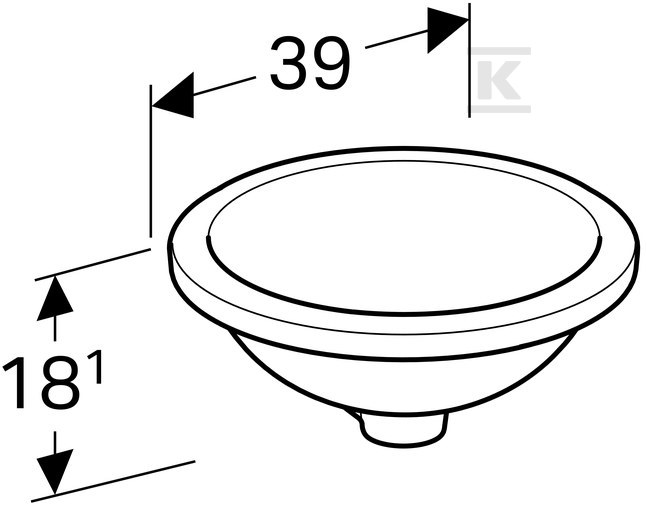 Variform Umywalka podblatowa, okrągła, - 500.746.00.2