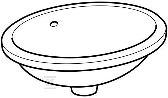 Variform Umywalka podblatowa, owalna, - 500.748.01.2