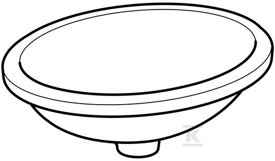 Variform podpultové umyvadlo, oválné, - 500.750.01.2