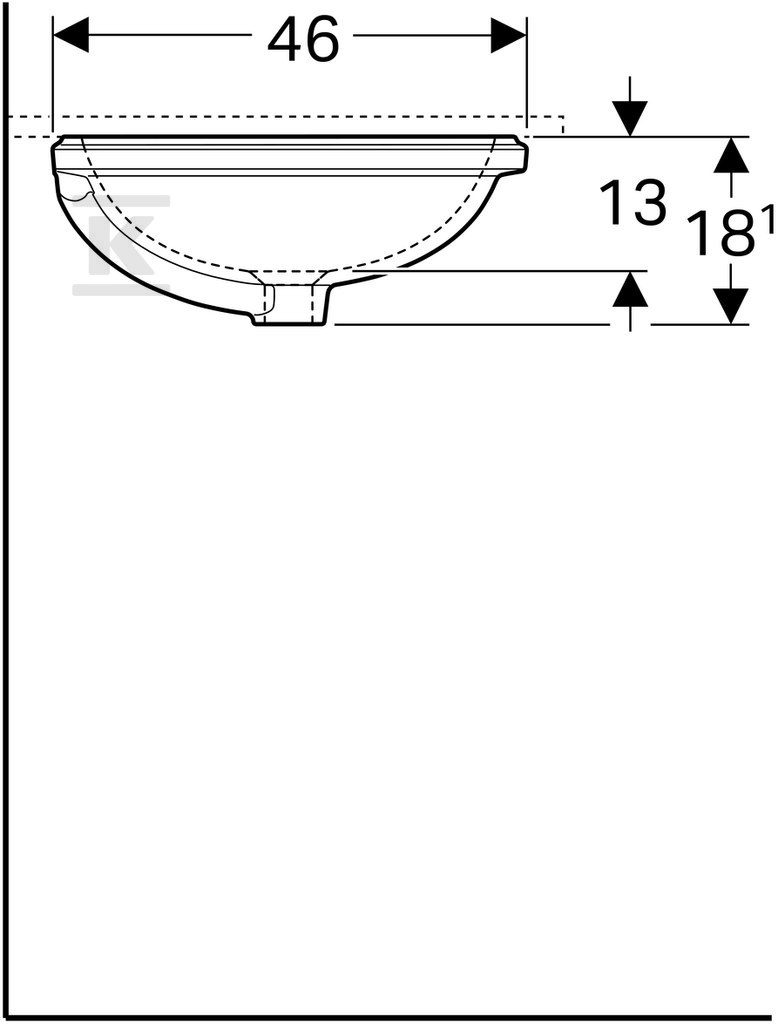 Variform Umywalka podblatowa, owalna, - 500.752.00.2