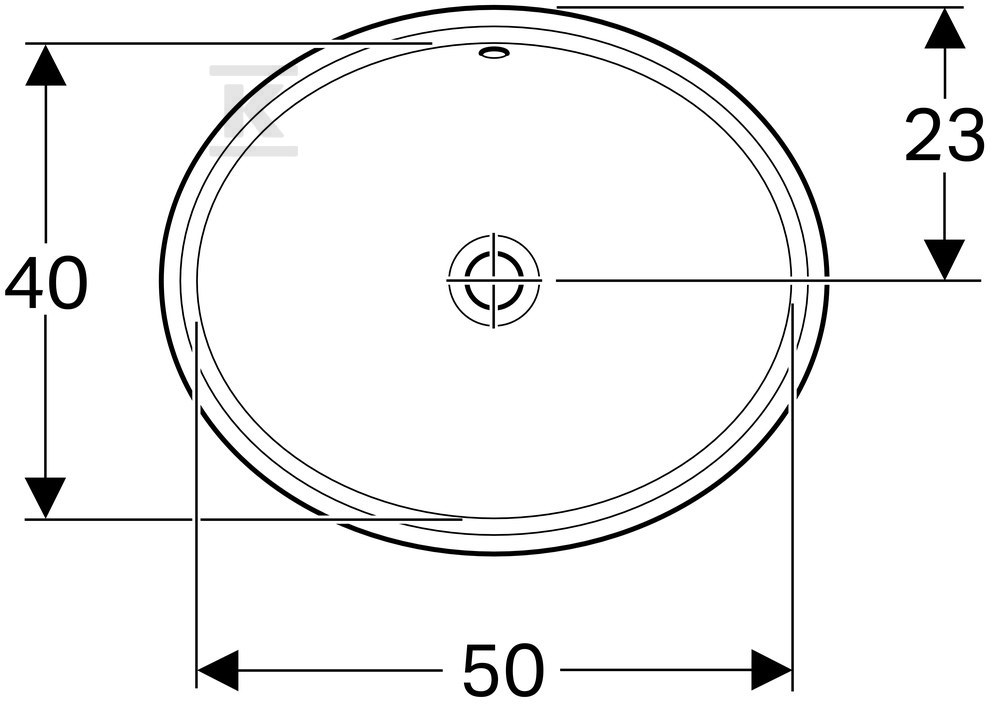 Variform Umywalka podblatowa, owalna, - 500.752.00.2