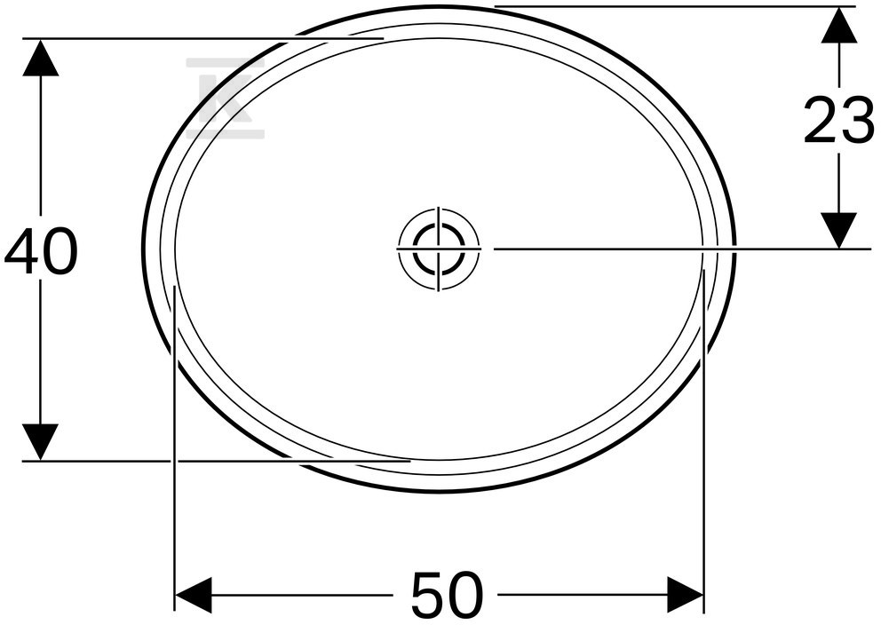 Variform Umywalka podblatowa, owalna, - 500.754.00.2