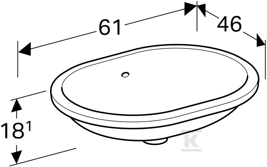 Variform Umywalka podblatowa, - 500.756.00.2