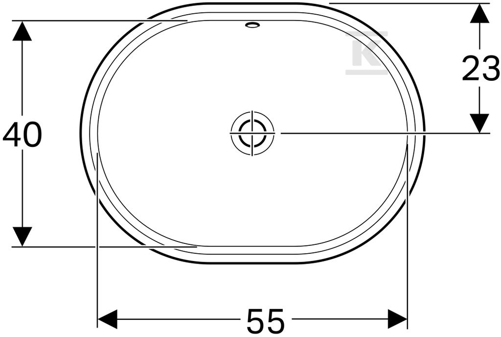 Variform Umywalka podblatowa, - 500.756.00.2