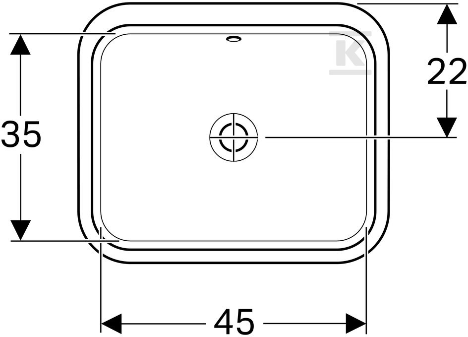 Variform undercounter washbasin, - 500.760.00.2