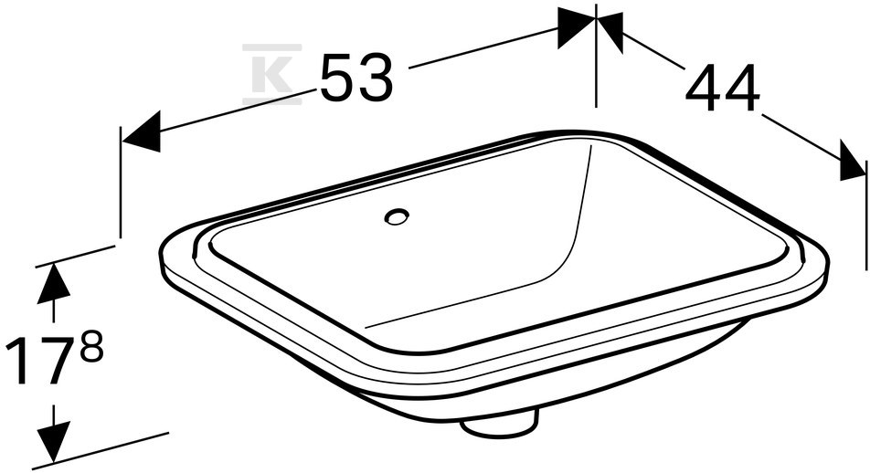 Variform undercounter washbasin, - 500.760.01.2