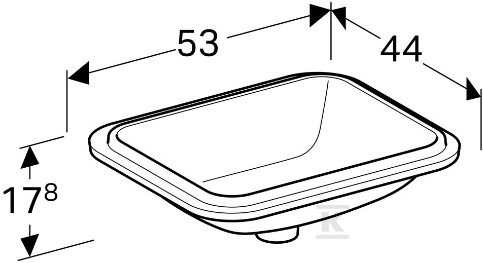 Variform Umywalka podblatowa, - 500.762.00.2