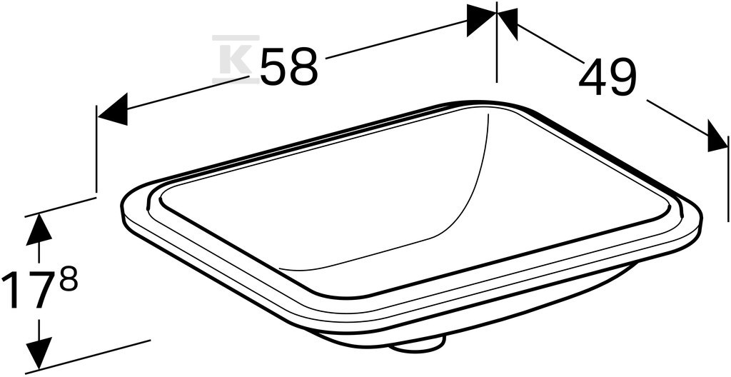 Variform Umywalka podblatowa, - 500.766.00.2