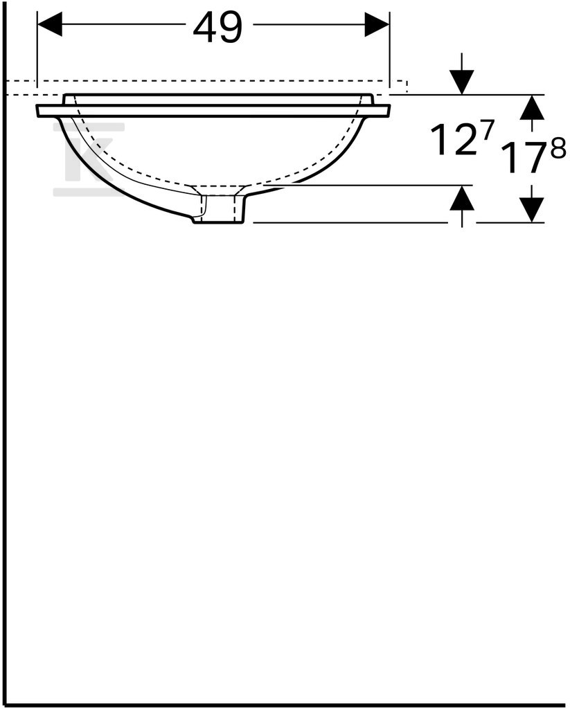 Variform Umywalka podblatowa, - 500.766.00.2