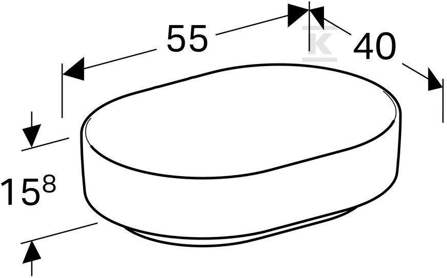 Variform countertop washbasin, - 500.774.01.2