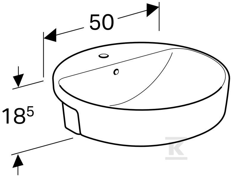 Variform Umywalka częściowo wpuszczana - 500.782.01.2