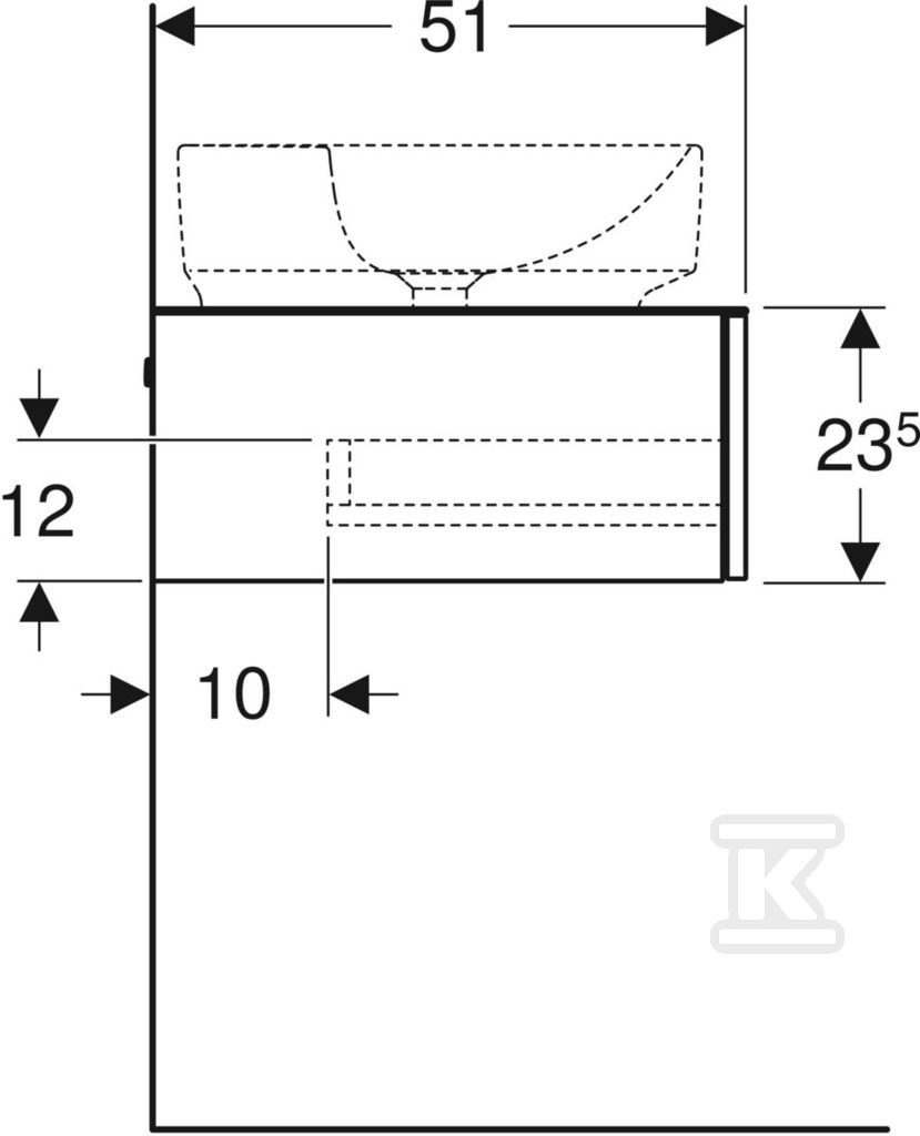 Variform Szafka pod umywalkę stawianą - 501.162.00.1