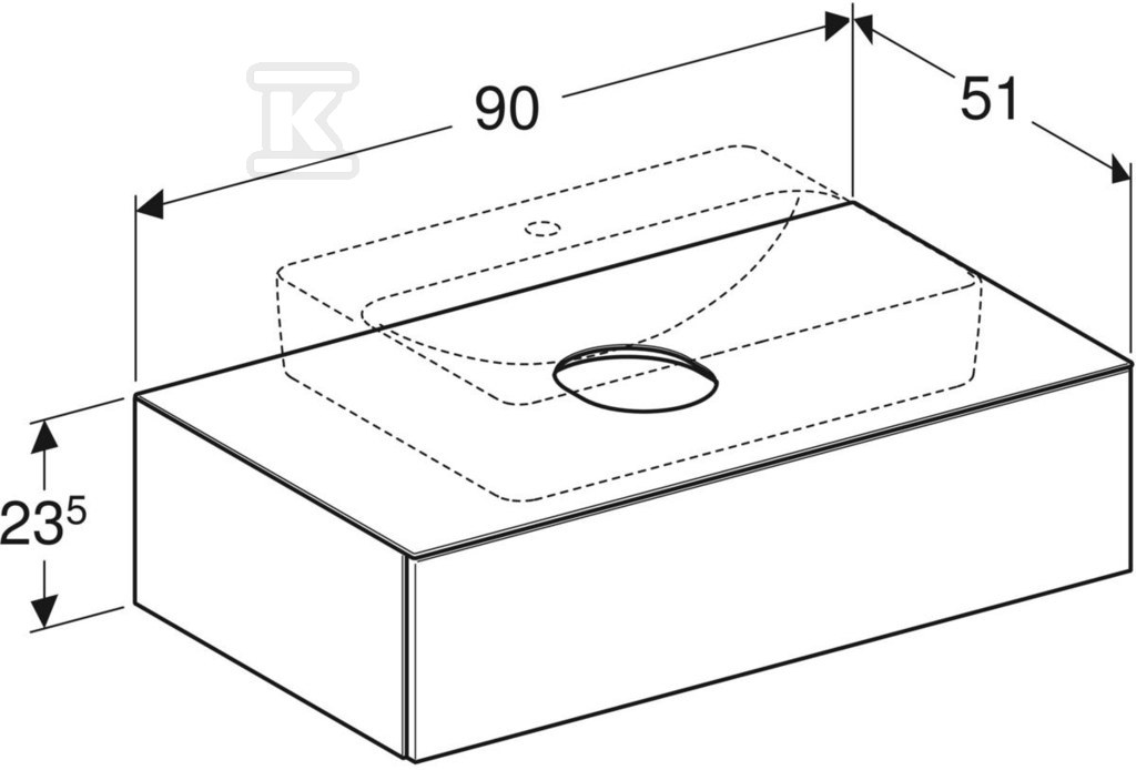 Variform Szafka pod umywalkę stawianą - 501.165.00.1