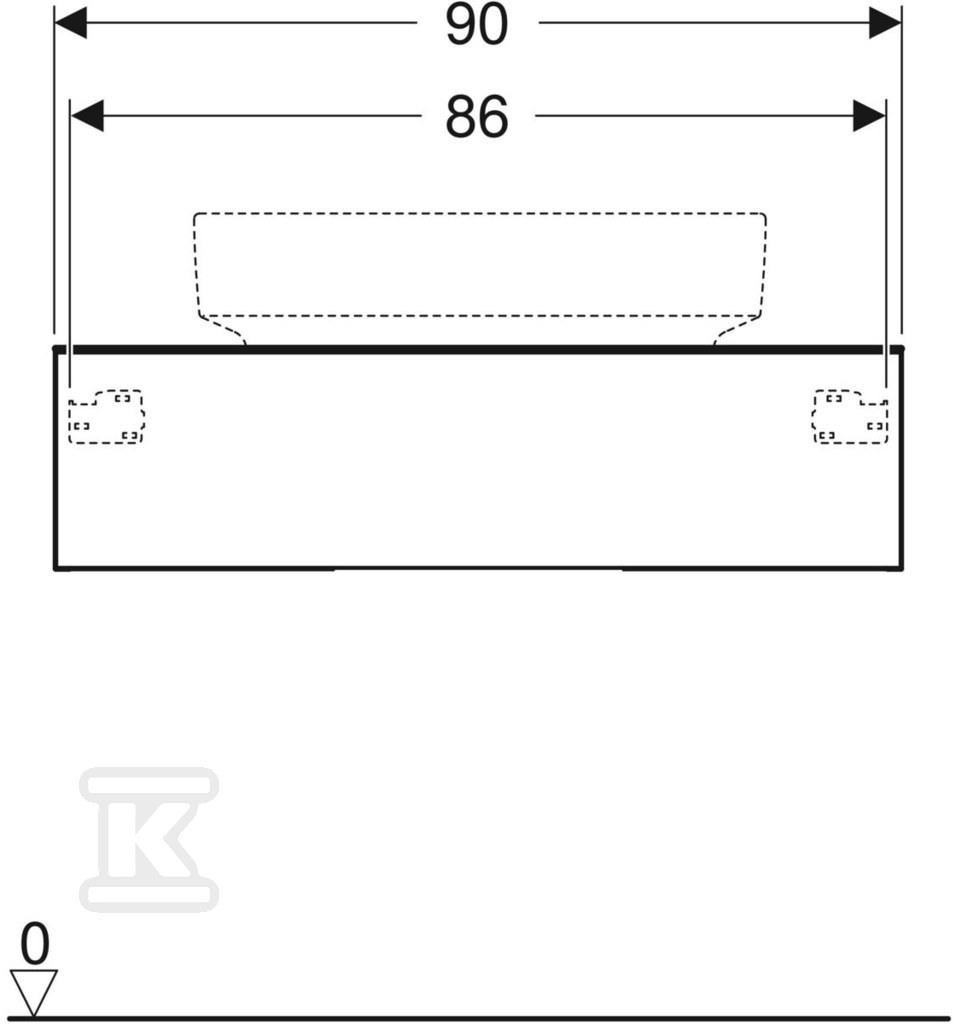 Variform Szafka pod umywalkę stawianą - 501.165.00.1