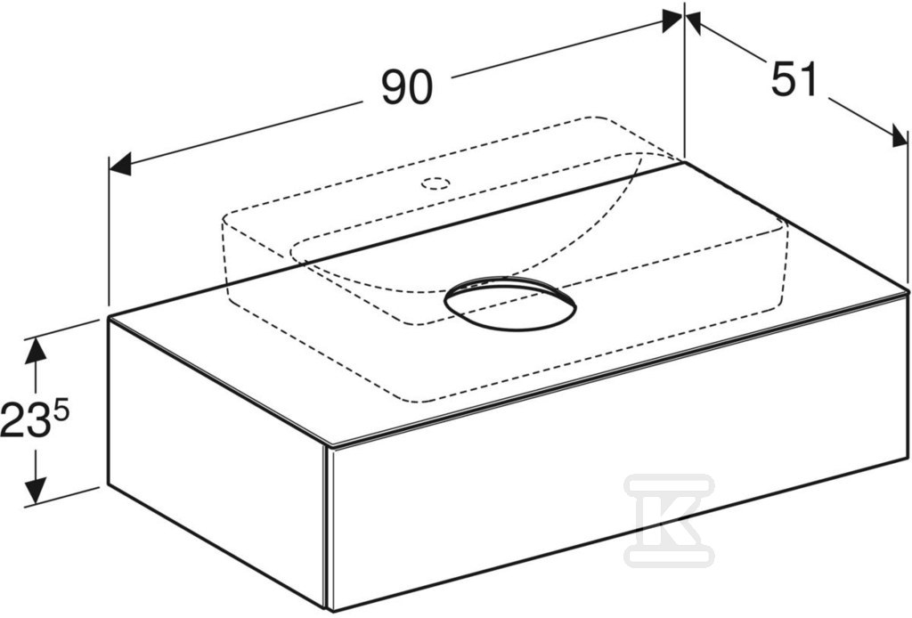 Variform Szafka pod umywalkę stawianą - 501.168.00.1