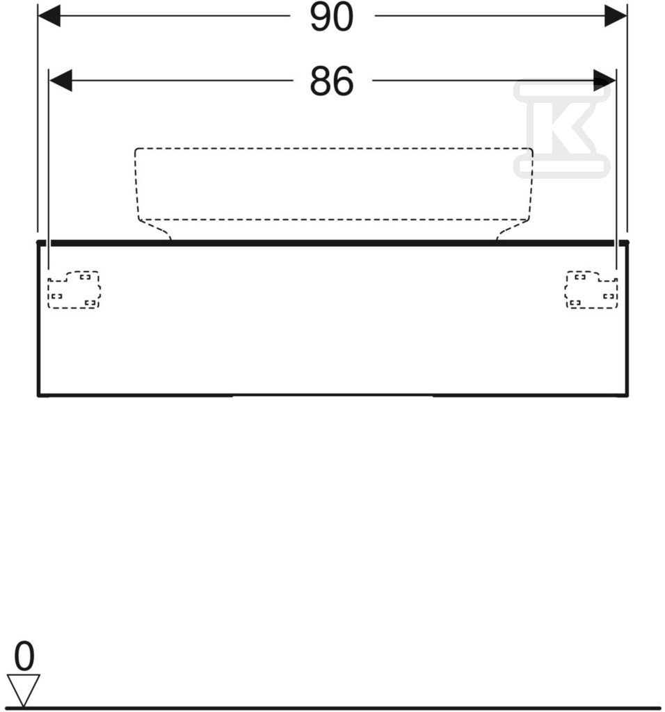 Variform Szafka pod umywalkę stawianą - 501.168.00.1