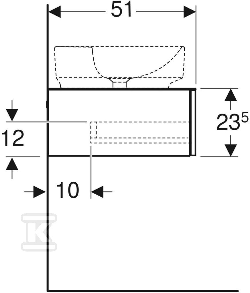 Raznovrsni ormar za umivaonik B135 cm, - 501.177.00.1