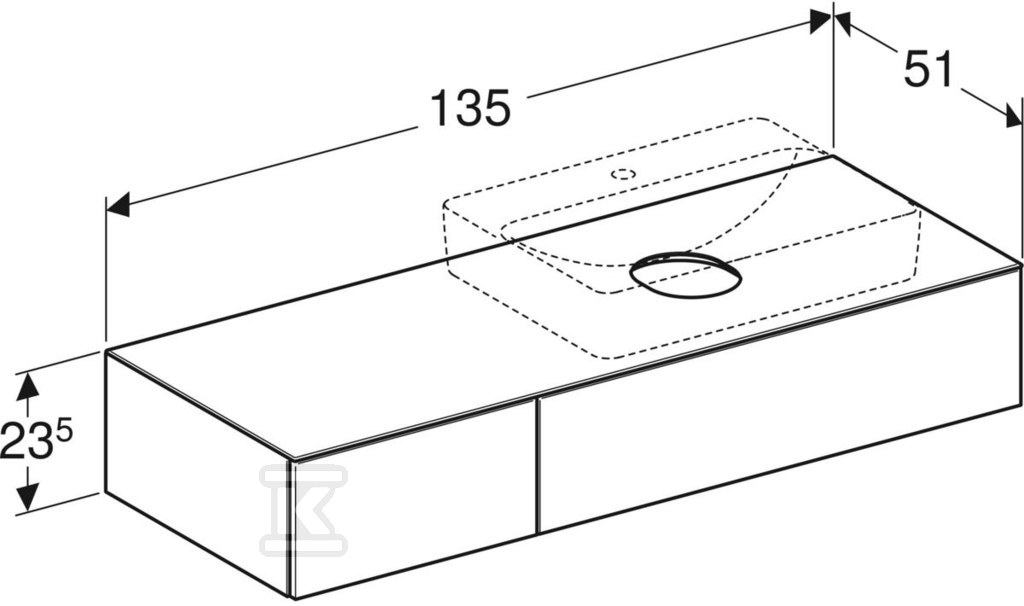 Variform Szafka pod umywalkę stawianą - 501.180.00.1