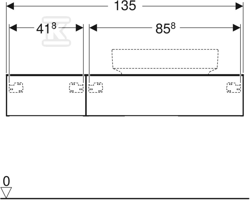 Variform Szafka pod umywalkę stawianą - 501.180.00.1