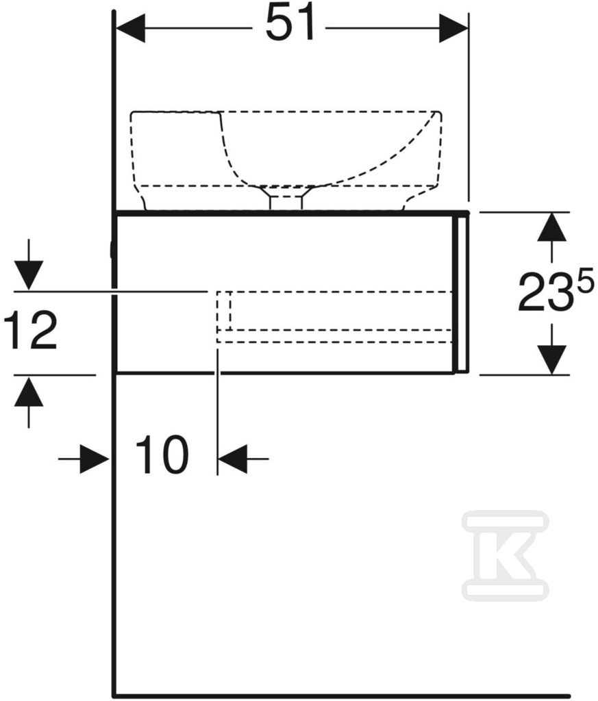 Variform Szafka pod umywalkę stawianą - 501.180.00.1