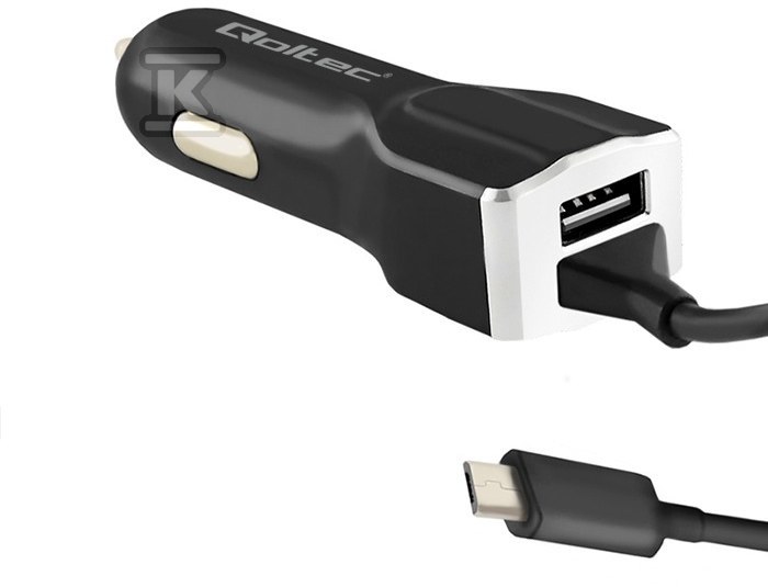 Car charger 12-24V 17W 5V 3.4A USB + - 50143