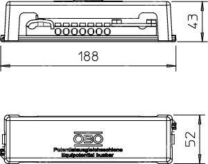 Rail for equipotential bonding, type - 5015081