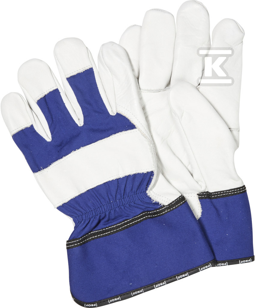 Working gloves grain leather + denim - 501876021