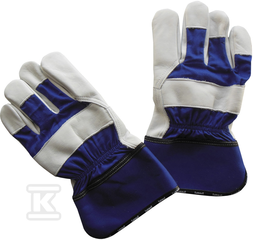 Working gloves grain leather + denim - 501876021