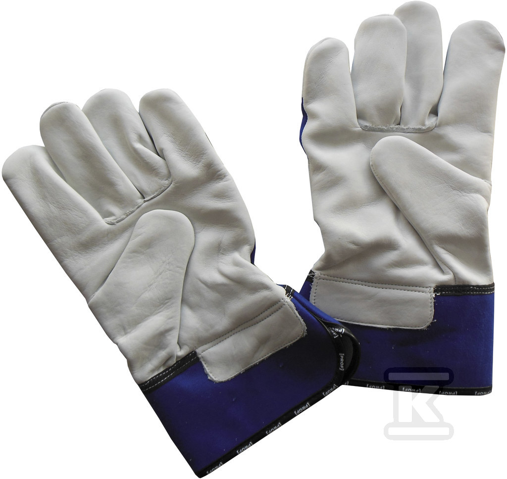 Working gloves grain leather + denim - 501876021