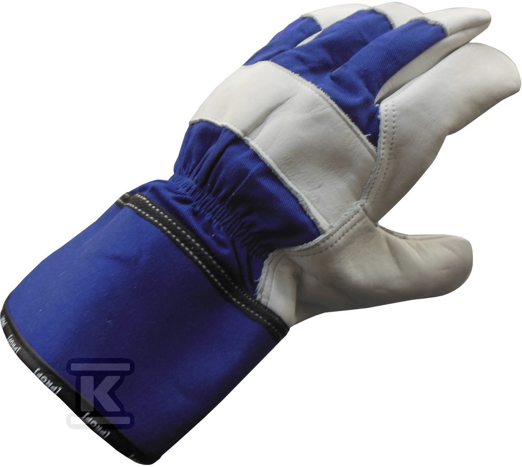 Working gloves grain leather + denim - 501876021