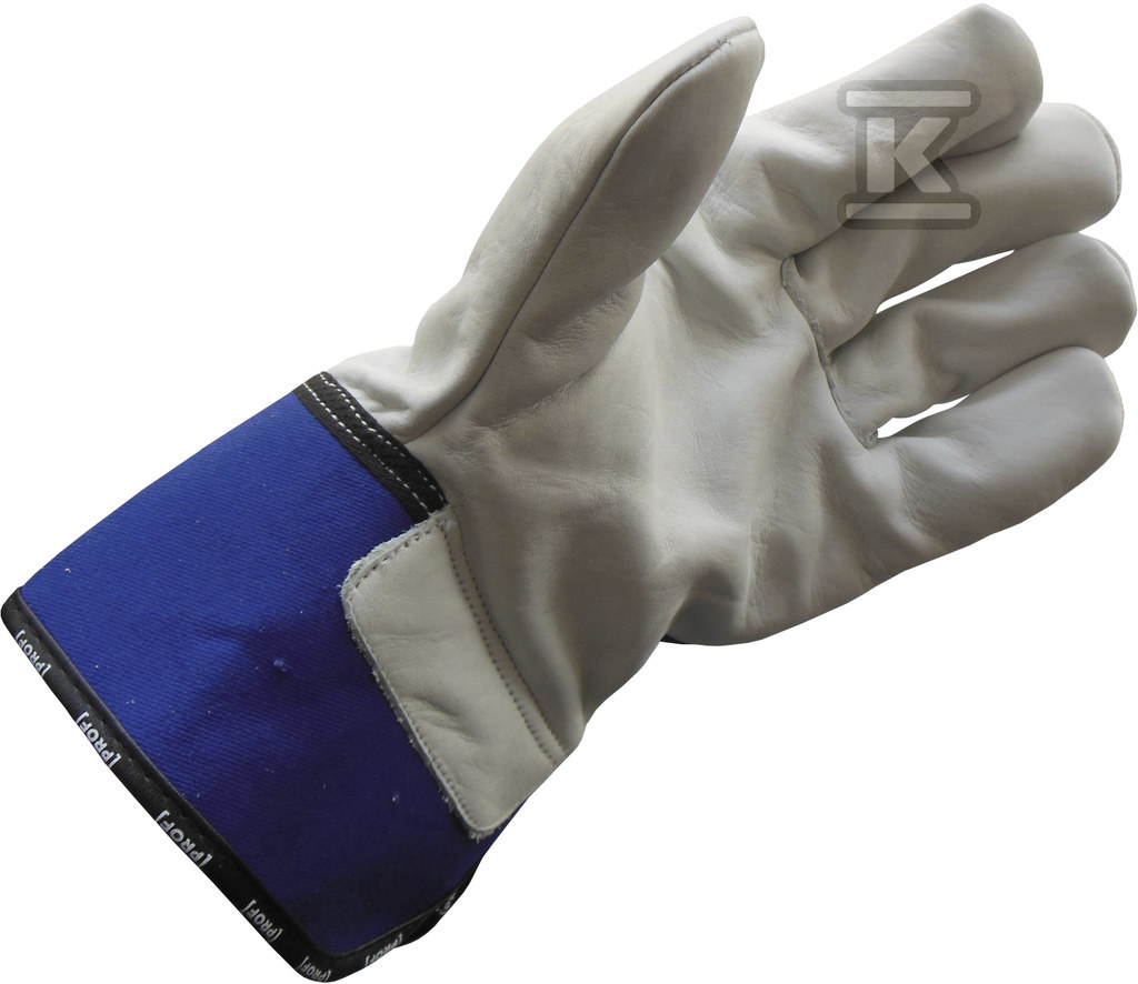 Working gloves grain leather + denim - 501876021