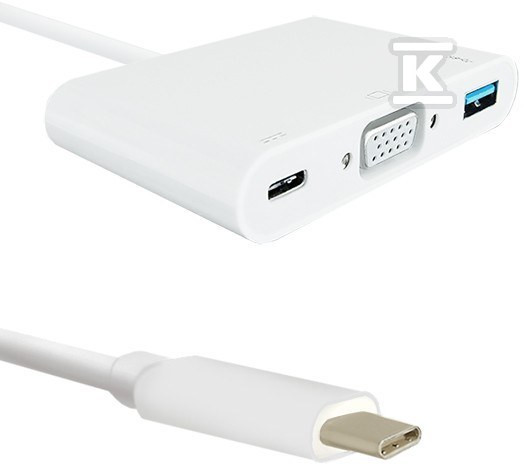 Adaptér USB 3.1 Typ C samec VGA samica - 50426