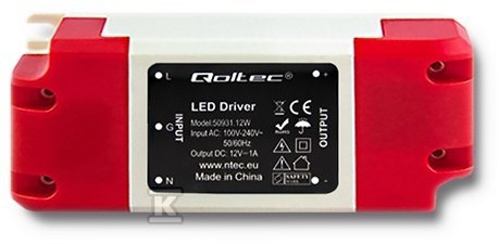 LED драйвер 12W 12V 1A - 50931