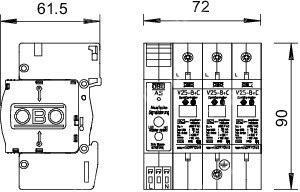 Ogranicznik przepięć, Typ 1+2 (kl. B+C) - 5097185