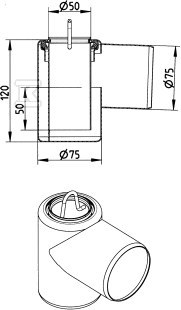 Standard siphon for the BLÜCHER - 510.000.075