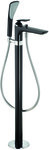 KLUDI BALANCE Freestanding bathtub and shower mixer, matt black