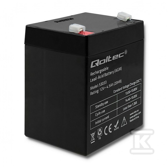 AGM battery 12V 4.5Ah max 67.5A - 53033