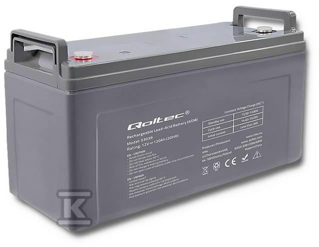 AGM battery 12V 120Ah max 1440A - 53039