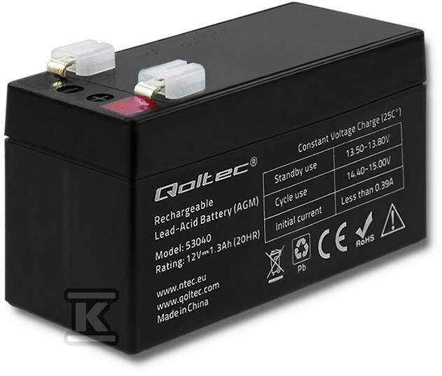 AGM battery 12V 1.3Ah max 19.5A - 53040