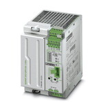 UPS z IQ Technology i wbudowanym akumulatorem do montażu na szynie DIN, wejście: 24 V DC, wyjście: 24 V DC / 5 A, akumulator: ołowiowy AGM 1,2 Ah, z zamontowanym uniwersalnym adapterem szyny nośnej UTA 107/30