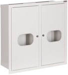 Flush-mounted switchgear with space for 2 meters and 24 security devices RL-2L24 with glass and IP31 lock