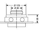 Adapter z PP do kotłów kondensacyjnych wiszących (80/125)