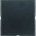 Przycisk 1-krotny z polem opisowym, diodą LED RGB i czujnikiem temperatury, antracyt i alu, KNX E/S B.X