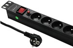 CB anti-surge power strip for RACK 19 "1U 16A PDU 8xFRENCH | 2m cabinets