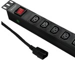 Power strip for RACK 19 "1U 10A PDU 8xIEC C13 2m cabinet