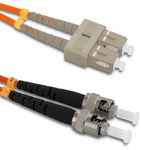 Fiber Optic Patch Cord SC/UPC - ST/UPC Multimode 50/125 OM2 Duplex 1m